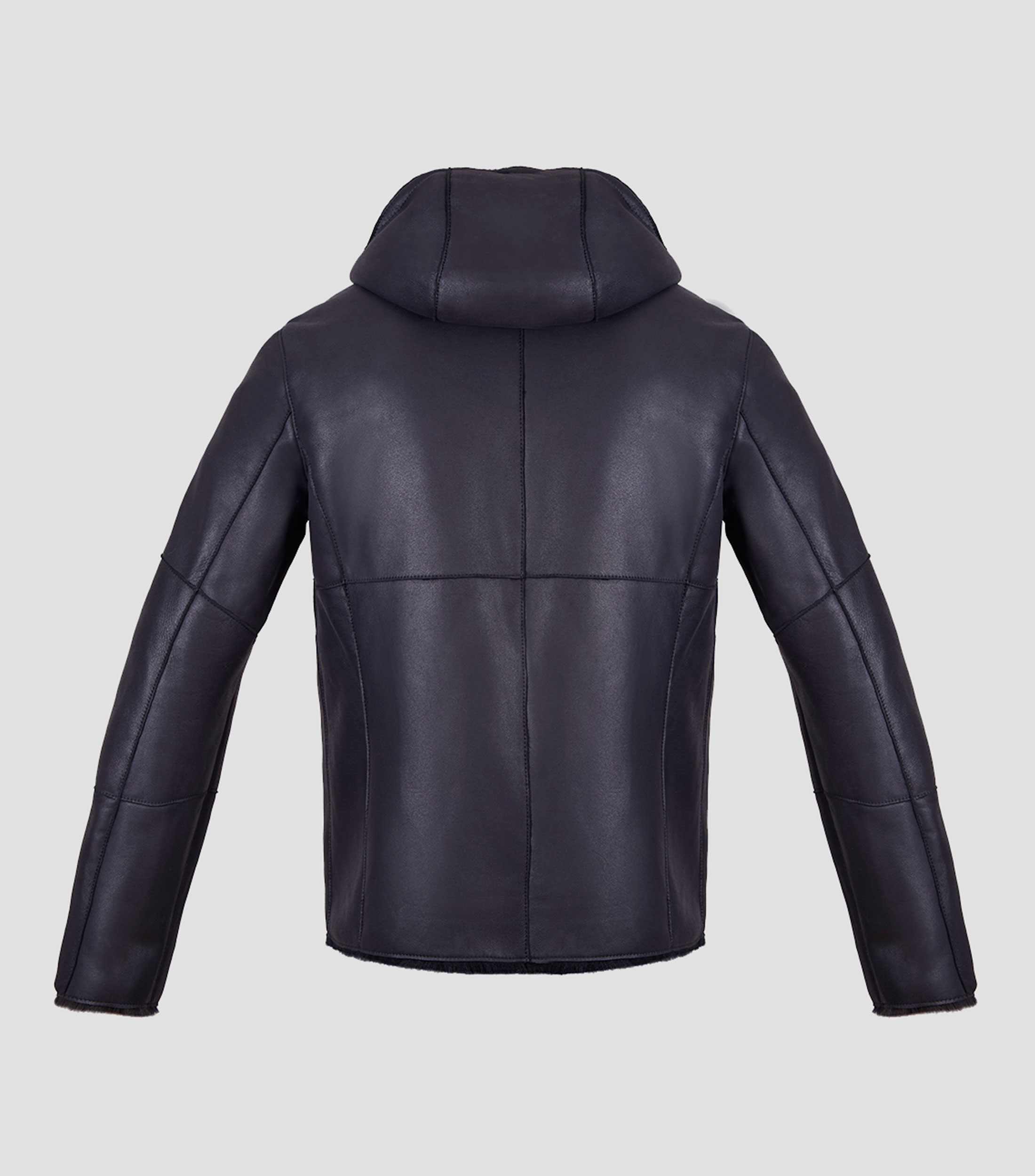 Chamarra con Capucha de piel Hombre